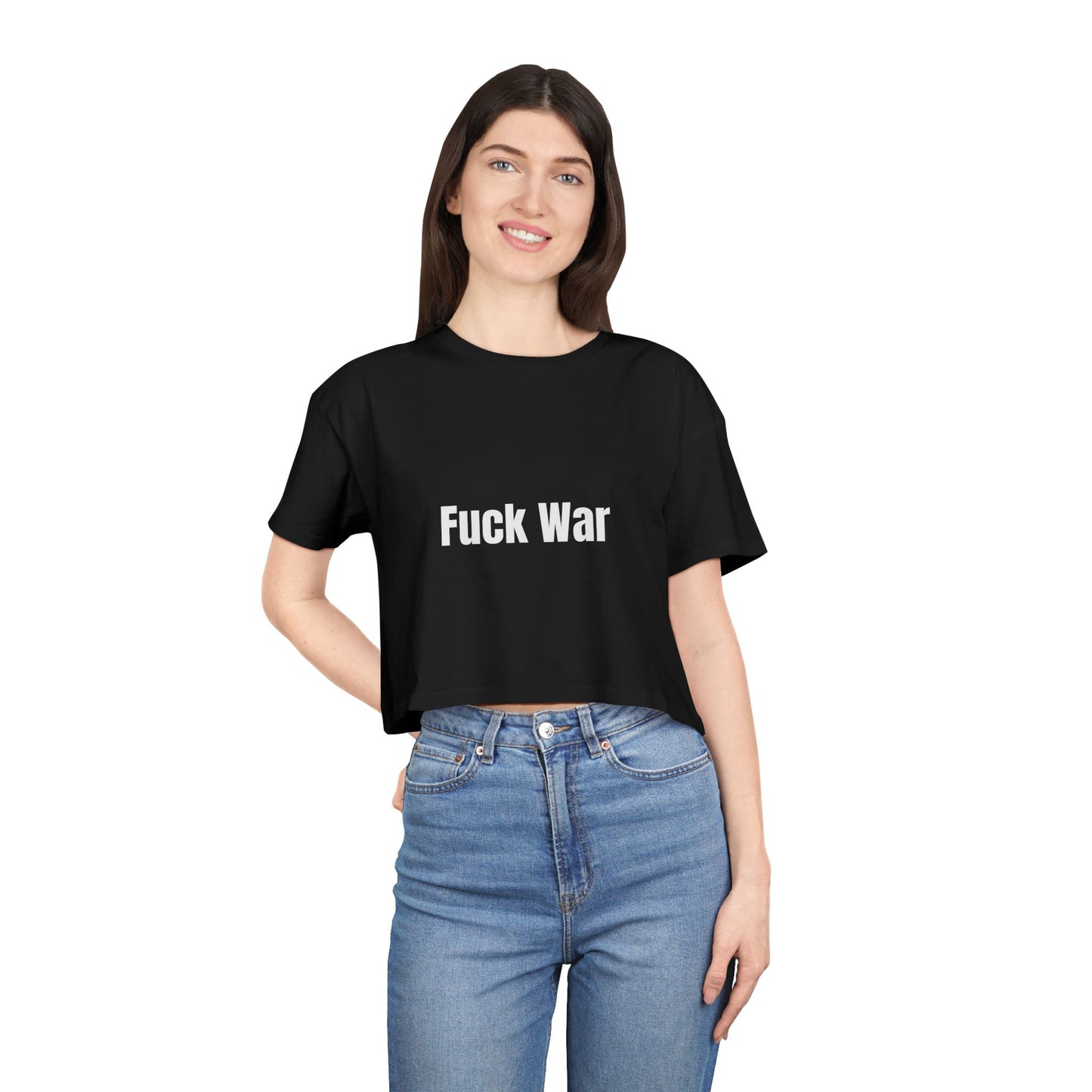 "Fuck War" Crop Top Tee