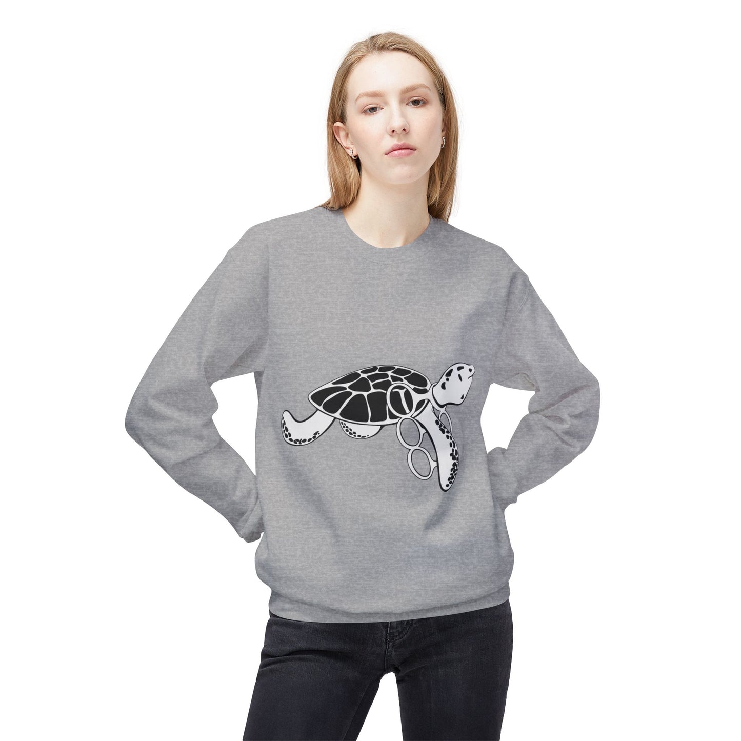 Fleece Turtle Crewneck Sweater