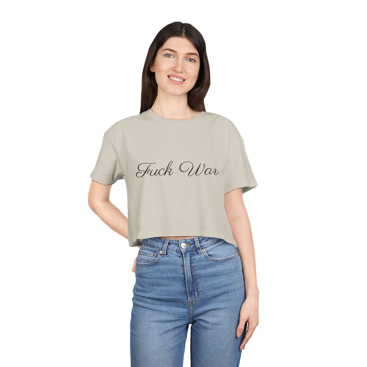 Women's Fuck War Crop Top
