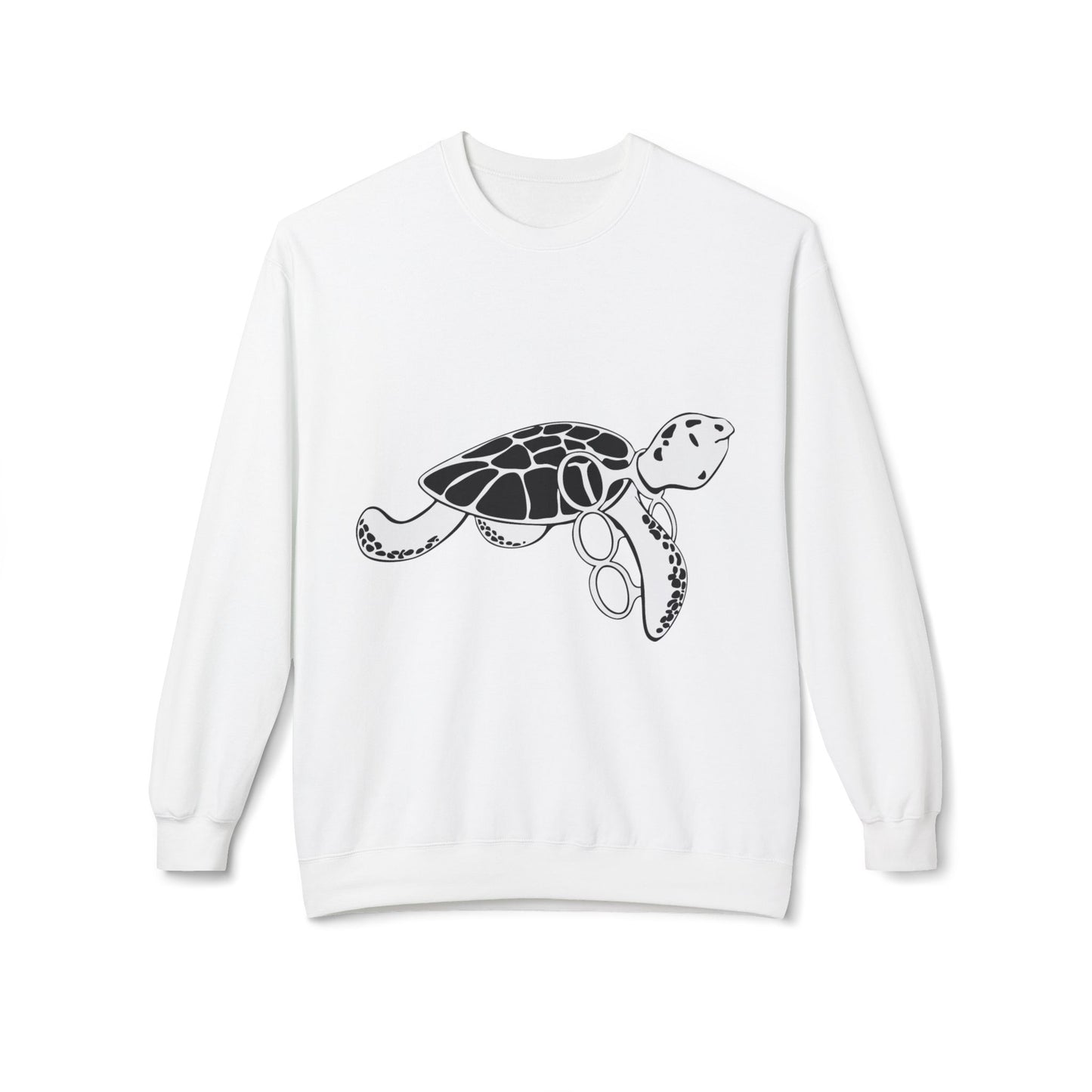 Fleece Turtle Crewneck Sweater