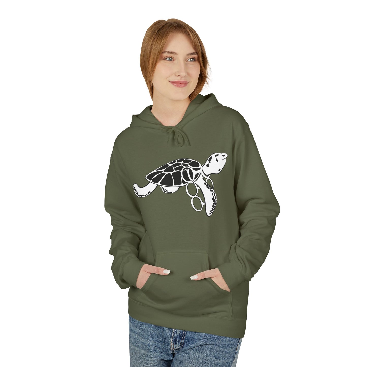 Unisex Fleece Turtle Hoodie