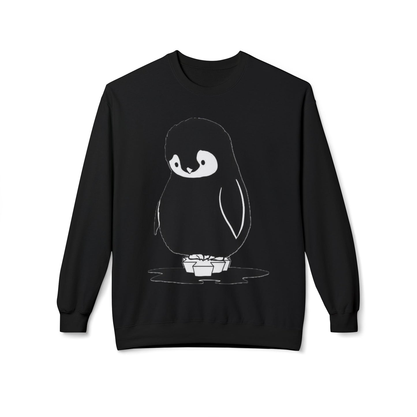 Fleece Penguin Crewneck Sweater