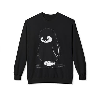 Fleece Penguin Crewneck Sweater