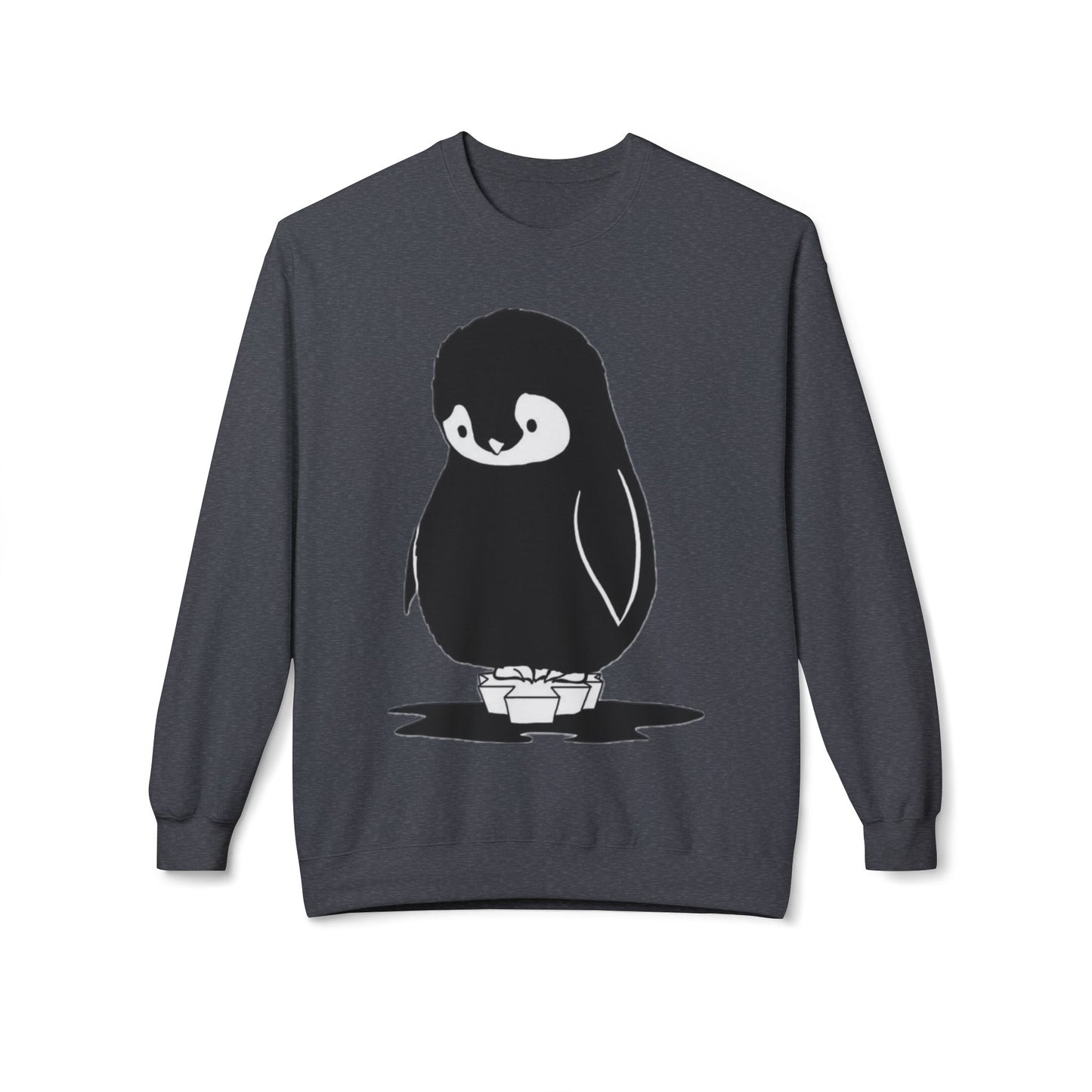 Fleece Penguin Crewneck Sweater