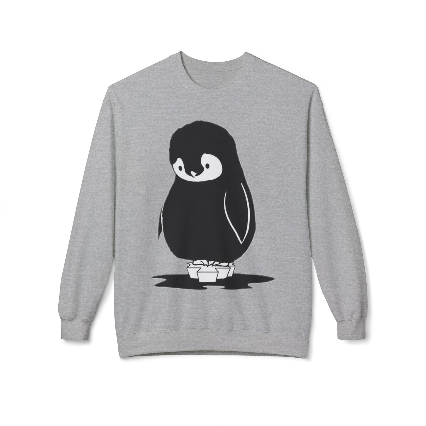 Fleece Penguin Crewneck Sweater