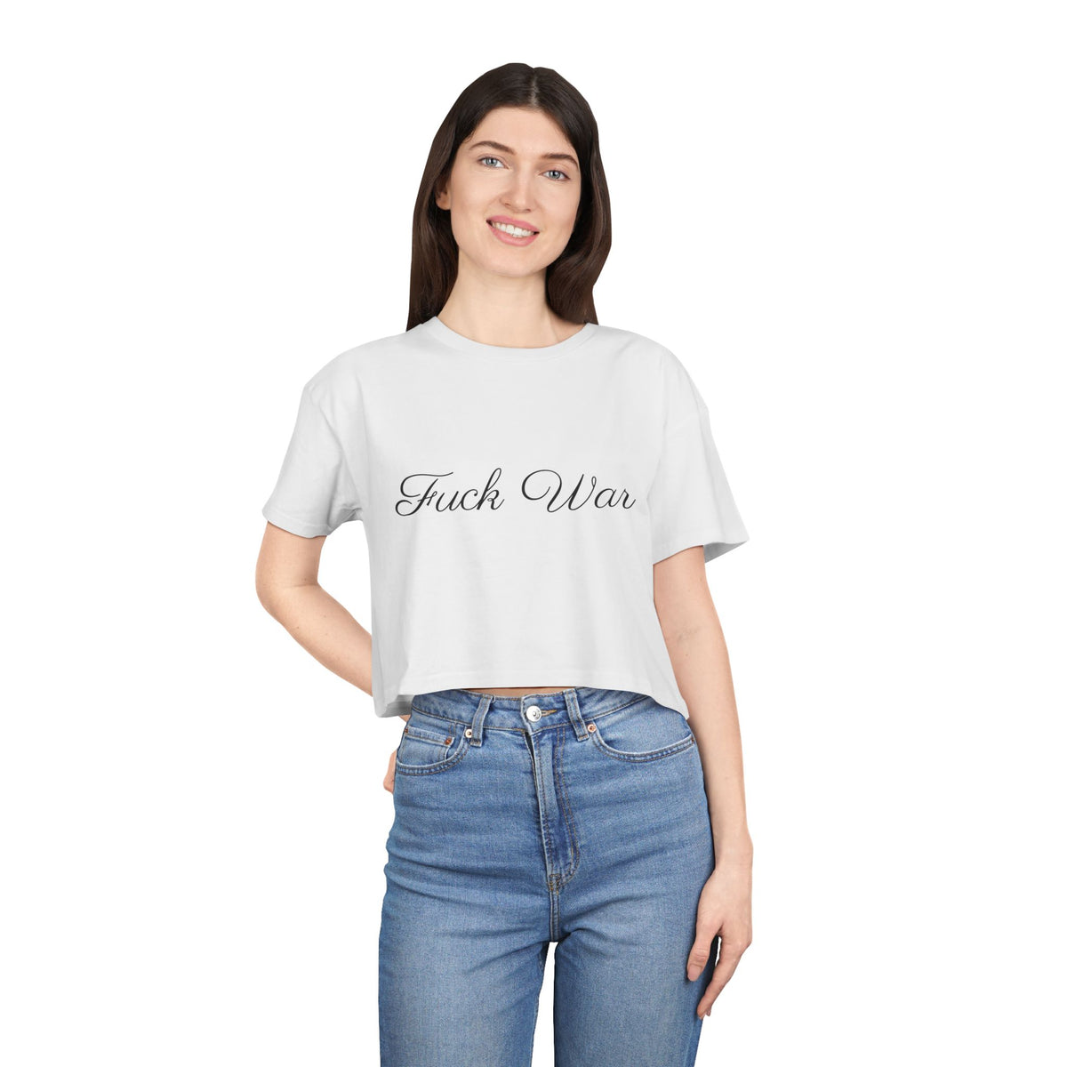 Women's Fuck War Crop Top