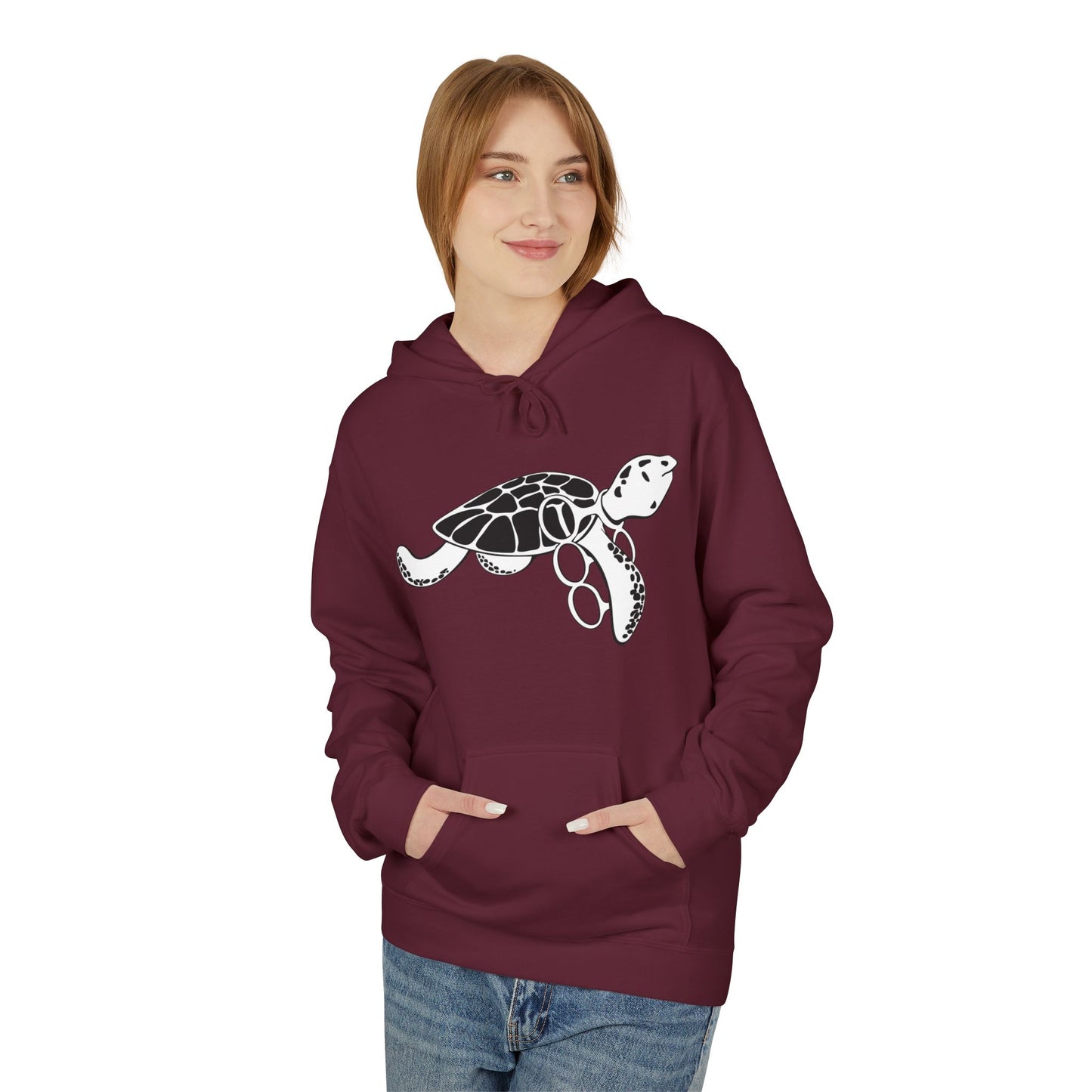 Unisex Fleece Turtle Hoodie