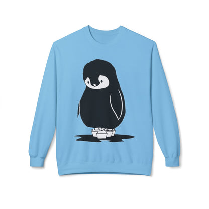 Fleece Penguin Crewneck Sweater