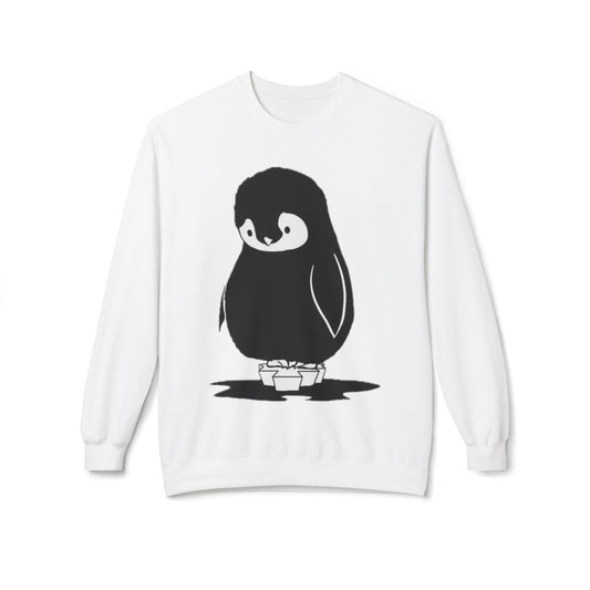 Fleece Penguin Crewneck Sweater