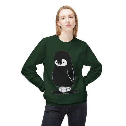 Fleece Penguin Crewneck Sweater