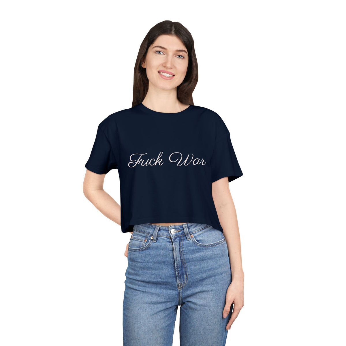 Women's Fuck War Crop Top