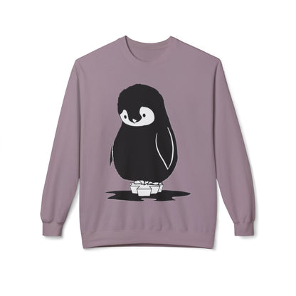 Fleece Penguin Crewneck Sweater