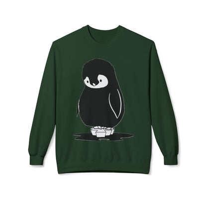 Fleece Penguin Crewneck Sweater