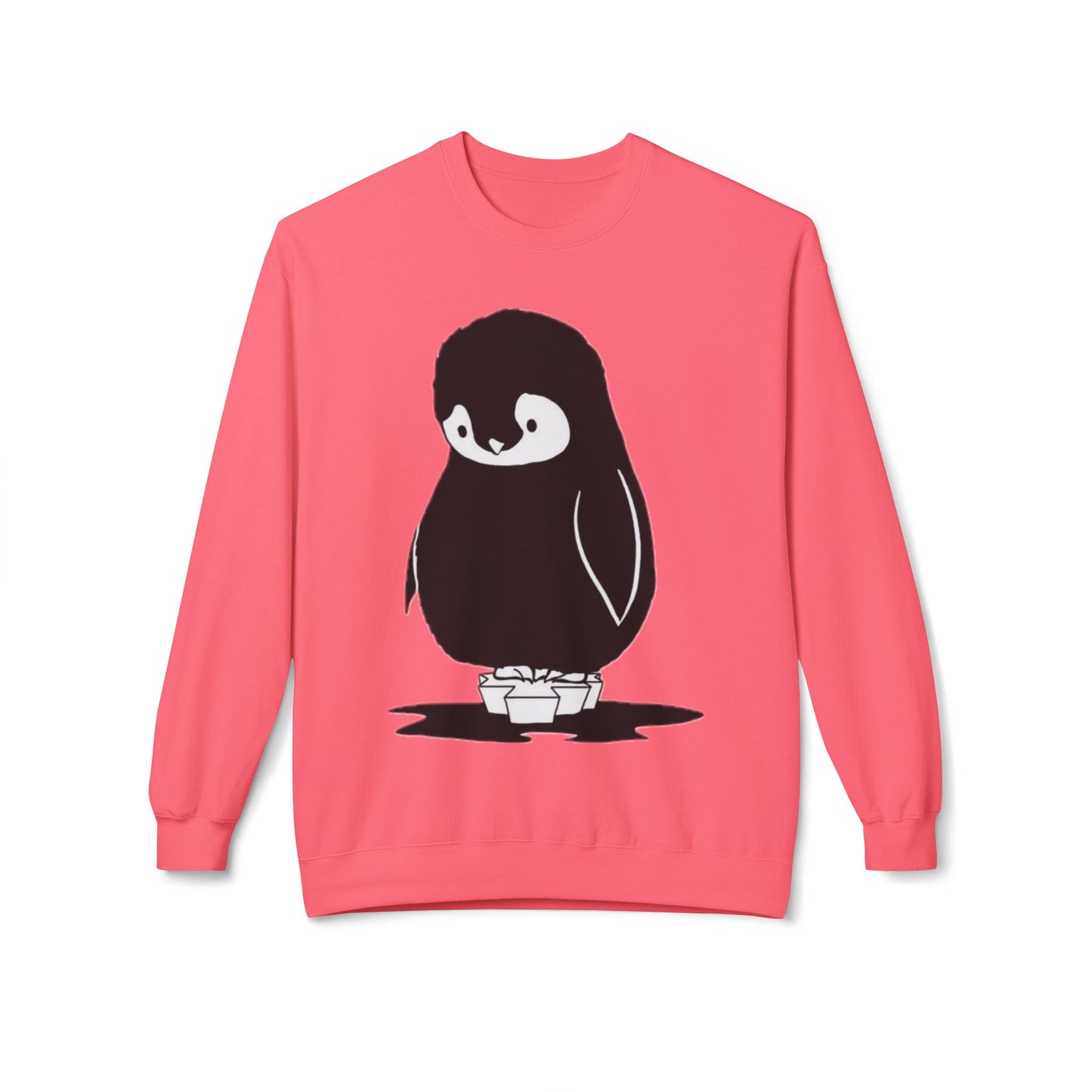 Fleece Penguin Crewneck Sweater