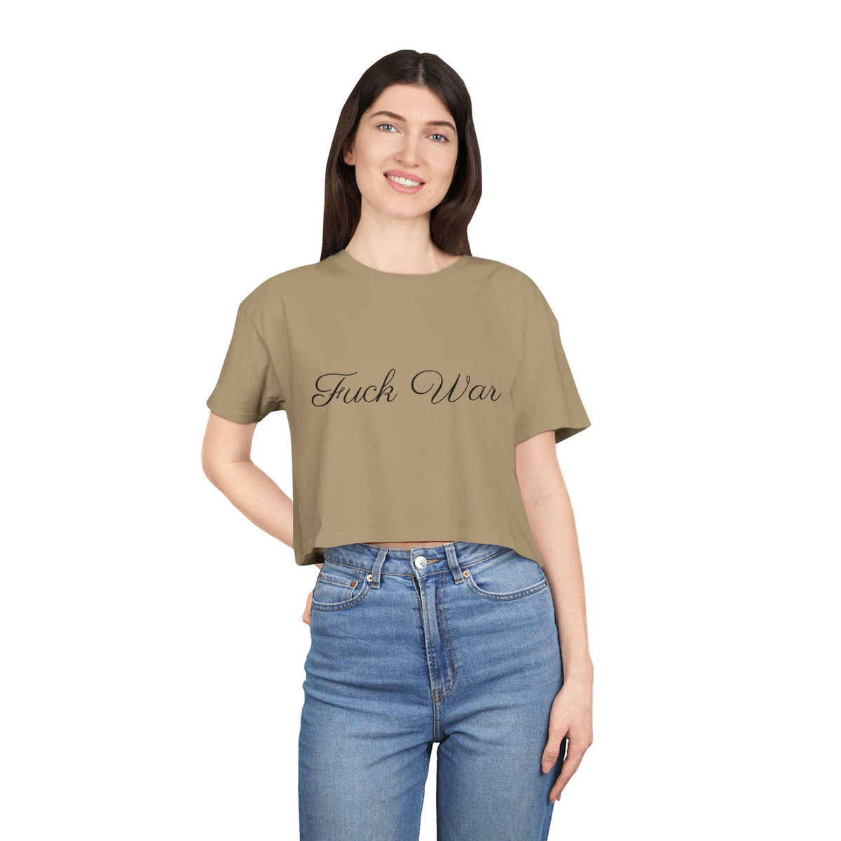 Women's Fuck War Crop Top