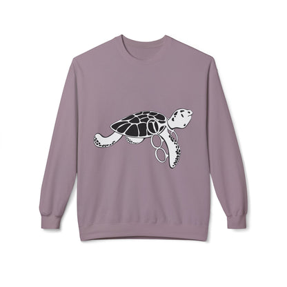 Fleece Turtle Crewneck Sweater