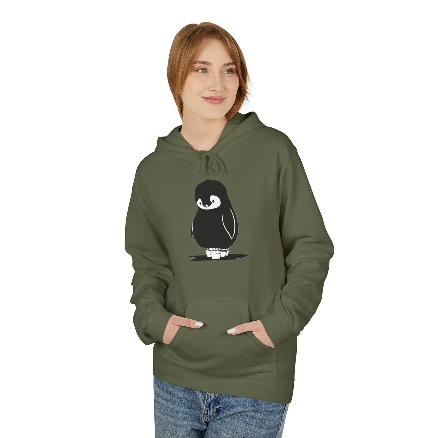 Unisex Fleece Penguin Hoodie