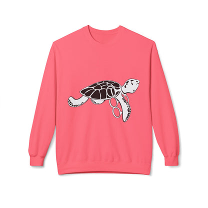 Fleece Turtle Crewneck Sweater